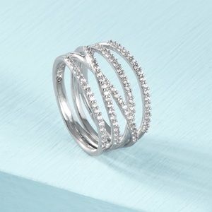 Stellar Pavé Ring-Silver